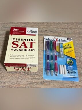The Princeton Review SAT Vocabulary 500- Flashcards and 3-Paper Mate # 2 Pencils